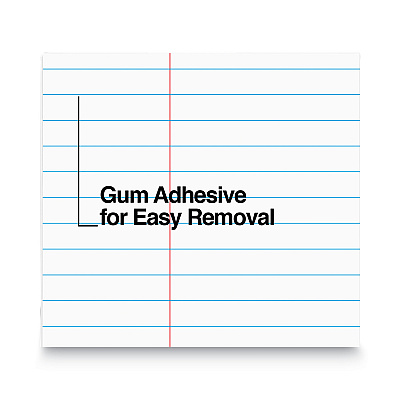 Universal Glue Top Pads, Narrow Rule, 50 White 8.5 x 11 Sheets, Dozen (UNV41000)