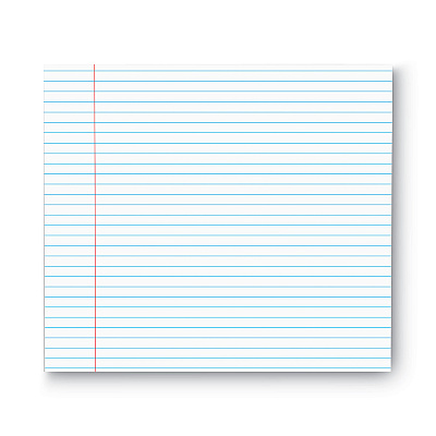 Universal Glue Top Pads, Narrow Rule, 50 White 8.5 x 11 Sheets, Dozen (UNV41000)
