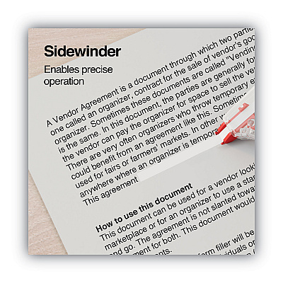 Universal Side-Application Correction Tape, Transparent Gray/Red Applicator, 0.2" x 393", 2/Pack (UNV75609)