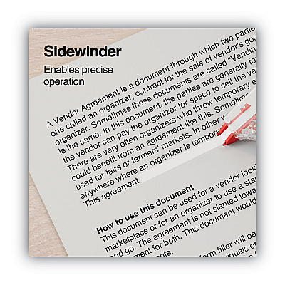Universal Side-Application Correction Tape, Transparent Red Applicator, 0.2" x 393", 6/Pack (UNV75610)