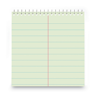 Universal Steno Pads, Pitman Rule, Red Cover, 60 Green-Tint 6 x 9 Sheets (UNV76610)
