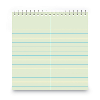 Universal Steno Pads, Gregg Rule, Red Cover, 80 Green-Tint 6 x 9 Sheets, 6/Pack (UNV86920PK)