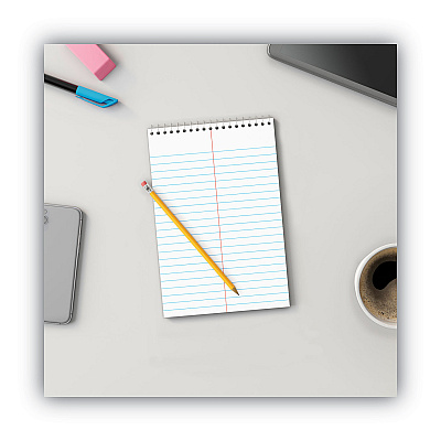 Universal Steno Pads, Gregg Rule, Red Cover, 80 White 6 x 9 Sheets (UNV96920)