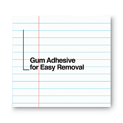 Universal Glue Top Pads, Wide/Legal Rule, 50 White 8.5 x 11 Sheets, Dozen (UNV11000)