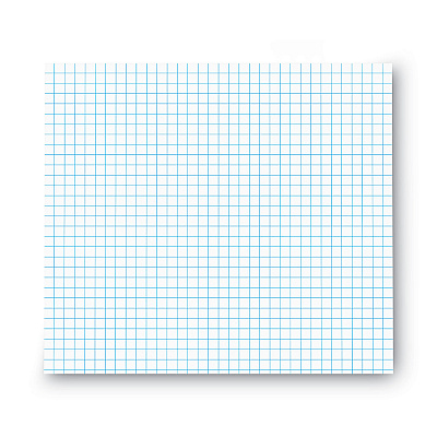 Universal Quadrille-Rule Glue Top Pads, Quadrille Rule (4 sq/in), 50 White 8.5 x 11 Sheets, Dozen (UNV20631)