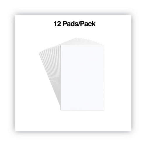 Universal Scratch Pads, Unruled, 4 x 6, White, 100 Sheets, 12/Pack (35614)