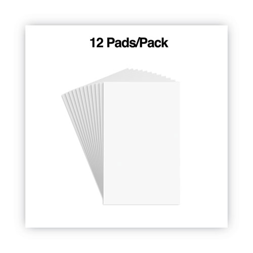 Universal Scratch Pads, Unruled, 5 x 8, White, 100 Sheets, 12/Pack (35615)