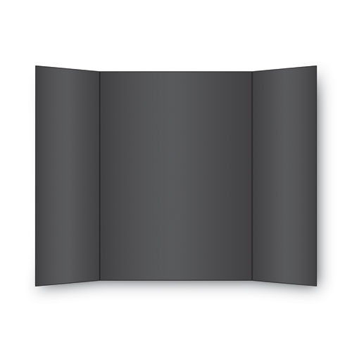 Eco Brites Two Cool Tri-Fold Poster Board, 36 x 48, Black/White, 6/Carton (27135)