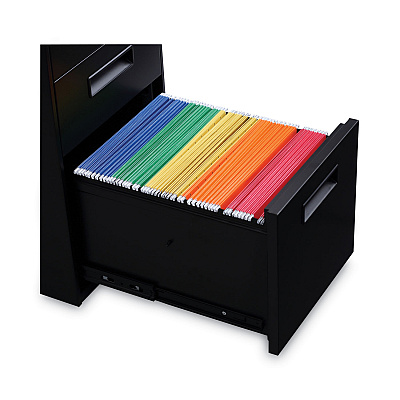 Alera File Pedestal, Left or Right, 3-Drawers: Box/Box/File, Legal/Letter, Black, 14.96" x 19.29" x 27.75" (ALEPABBFBL)