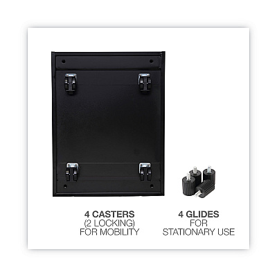 Alera File Pedestal, Left or Right, 3-Drawers: Box/Box/File, Legal/Letter, Black, 14.96" x 19.29" x 27.75" (ALEPABBFBL)