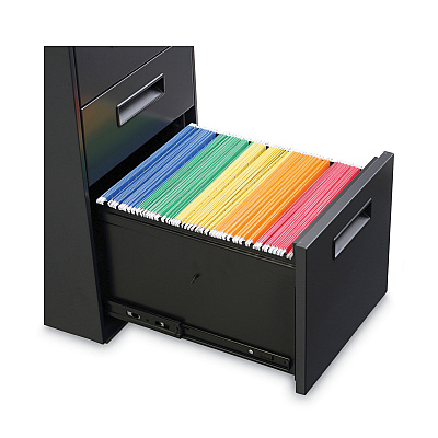 Alera File Pedestal, Left or Right, 3-Drawers: Box/Box/File, Legal/Letter, Charcoal, 14.96" x 19.29" x 27.75" (ALEPABBFCH)