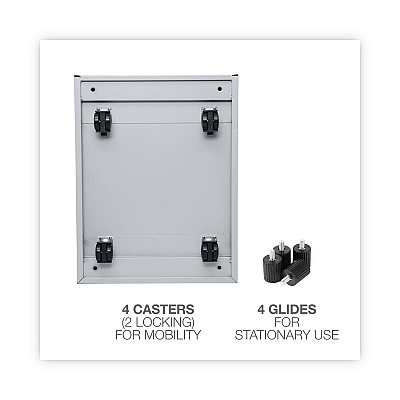 Alera File Pedestal, Left or Right, 3-Drawers: Box/Box/File, Legal/Letter, Light Gray, 14.96" x 19.29" x 27.75" (ALEPABBFLG)