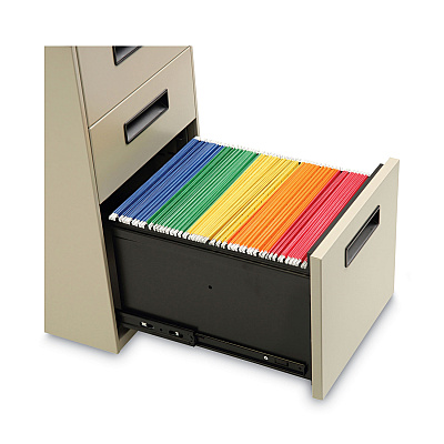 Alera File Pedestal, Left or Right, 3-Drawers: Box/Box/File, Legal/Letter, Putty, 14.96" x 19.29" x 27.75" (ALEPABBFPY)