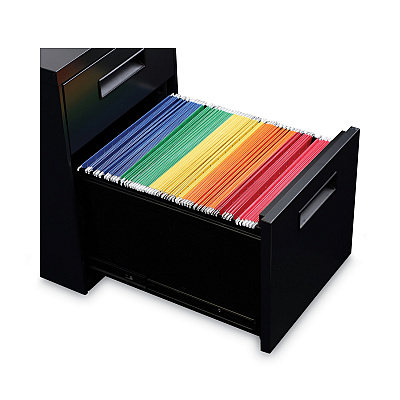 Alera File Pedestal, Left or Right, 2-Drawers: Box/File, Legal/Letter, Black, 14.96" x 19.29" x 21.65" (ALEPABFBL)