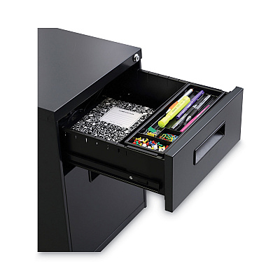 Alera File Pedestal, Left or Right, 2-Drawers: Box/File, Legal/Letter, Charcoal, 14.96" x 19.29" x 21.65" (ALEPABFCH)
