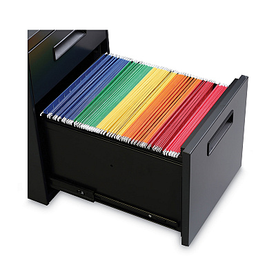 Alera File Pedestal, Left or Right, 2-Drawers: Box/File, Legal/Letter, Charcoal, 14.96" x 19.29" x 21.65" (ALEPABFCH)