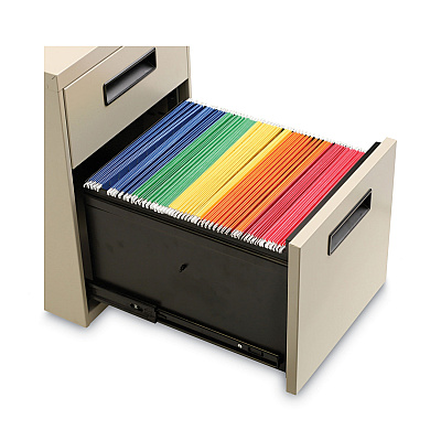 Alera File Pedestal, Left or Right, 2-Drawers: Box/File, Legal/Letter, Putty, 14.96" x 19.29" x 21.65" (ALEPABFPY)
