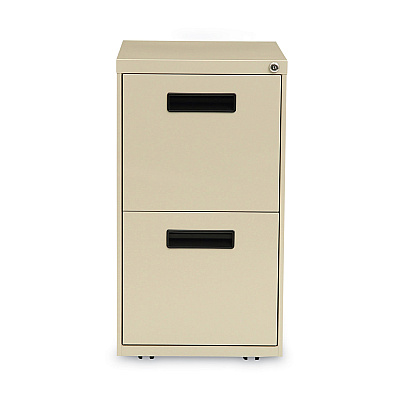 Alera File Pedestal, Left or Right, 2 Legal/Letter-Size File Drawers, Putty, 14.96" x 19.29" x 27.75" (ALEPAFFPY)