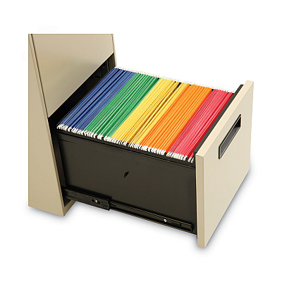 Alera File Pedestal, Left or Right, 2 Legal/Letter-Size File Drawers, Putty, 14.96" x 19.29" x 27.75" (ALEPAFFPY)