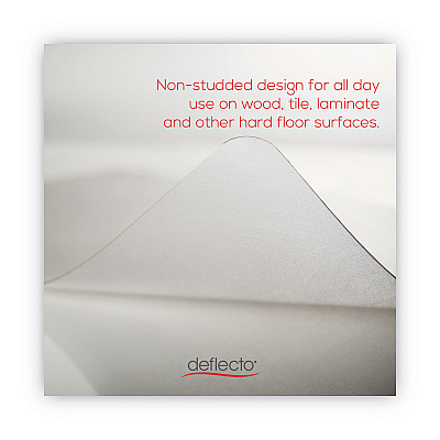 deflecto EconoMat All Day Use Chair Mat for Hard Floors, Rolled Packed, 46 x 60, Clear (DEFCM2E442FCOM)