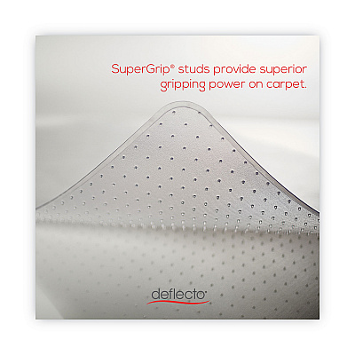 deflecto SuperMat Frequent Use Chair Mat, Med Pile Carpet, Roll, 46 x 60, Rectangle, Clear (DEFCM14443FCOM)
