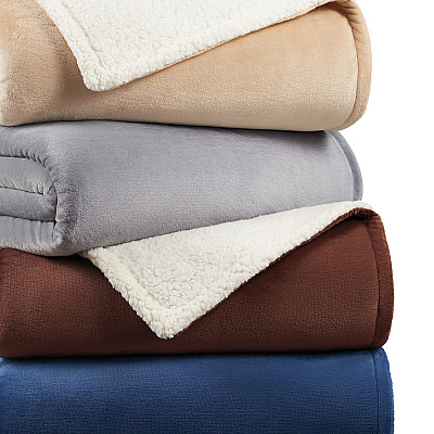 Host & Home Plush To Sherpa Bed Blanket Queen Chocolate, 1 Blanket (P-BKTPF-9090-BR)