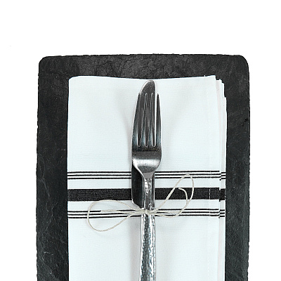 Mariposa Bistro Napkin 18x22 Black Stripe, Case Of 120 (BISTRO-BL-CS)