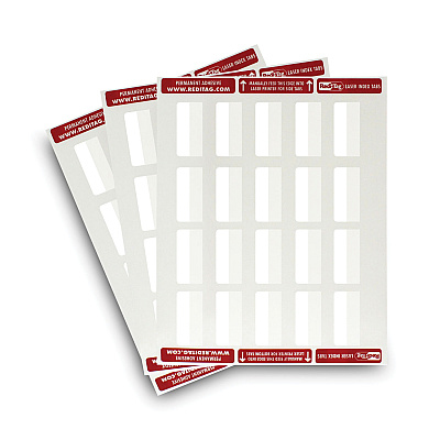Redi-Tag Laser Printable Index Tabs, 1/5-Cut, White, 2" Wide, 300/Pack (RTG39170)