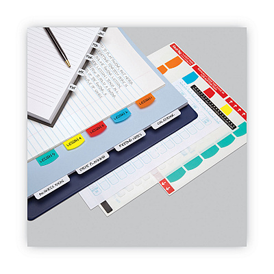 Redi-Tag Laser Printable Index Tabs, 1/5-Cut, White, 2" Wide, 300/Pack (RTG39170)