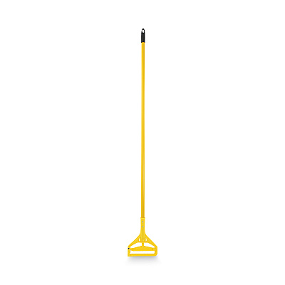 Boardwalk Quick Change Side-Latch Plastic Mop Head Handle, 60" Aluminum Handle, Yellow (BWK620)