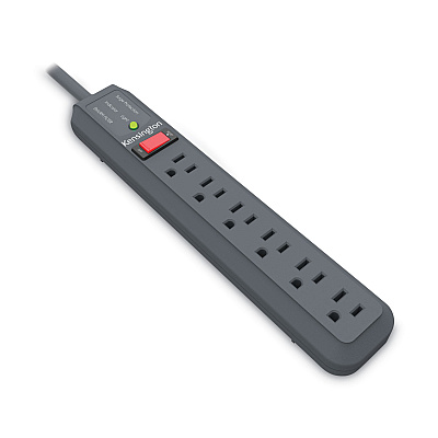 Kensington Guardian Surge Protector, 6 AC Outlets, 15 ft Cord, 540 J, Gray (KMW38215)