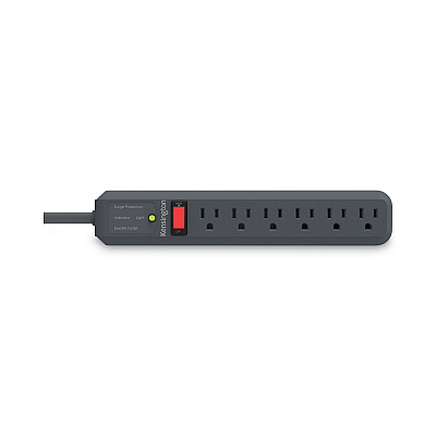 Kensington Guardian Surge Protector, 6 AC Outlets, 15 ft Cord, 540 J, Gray (KMW38215)