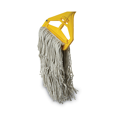 Boardwalk Quick Change Side-Latch Plastic Mop Head Handle, 60" Aluminum Handle, Yellow (BWK620)