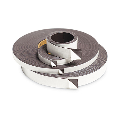U Brands Magnetic Adhesive Tape Roll, 0.5" x 50 ft, Black (UBRFM2321)