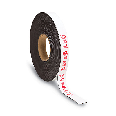 U Brands Magnetic Adhesive Tape Roll, 1" x 50 ft, Black (UBRFM2021)