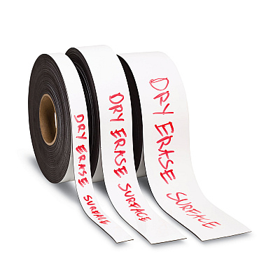 U Brands Magnetic Adhesive Tape Roll, 1" x 50 ft, Black (UBRFM2021)