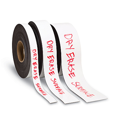 U Brands Dry Erase Magnetic Tape Roll, 3" x 50 ft, White (UBRFM2218)