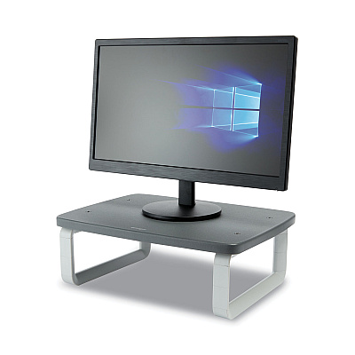 Kensington Monitor Stand with SmartFit, For 24" Monitors, 15.5" x 12" x 3" to 6", Black/Gray, Supports 80 lbs (KMW60089)