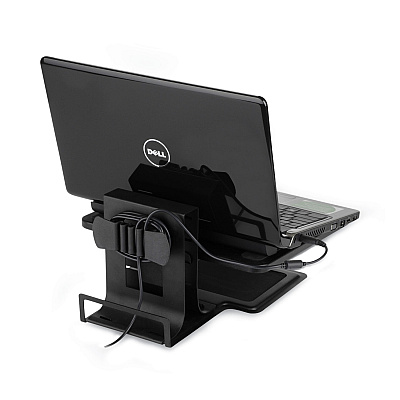 Kensington Adjustable Laptop Stand, 10" x 12.5" x 3" to 7", Black, Supports 7 lbs (KMW60726)