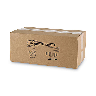 Boardwalk Trigger Sprayer 300ES, 9.5" Tube, Fits oz Bottles, White, 24/Carton (BWK58109)