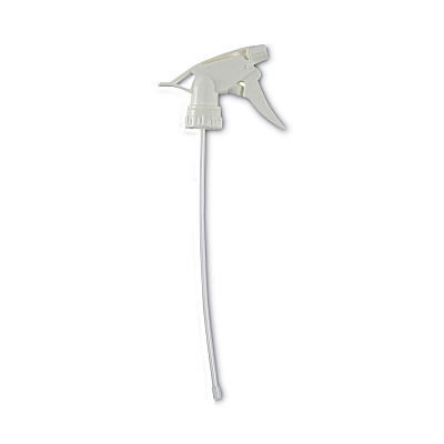 Boardwalk Trigger Sprayer 300ES, 9.5" Tube, Fits oz Bottles, White, 24/Carton (BWK58109)