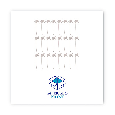 Boardwalk Trigger Sprayer 300ES, 9.5" Tube, Fits oz Bottles, White, 24/Carton (BWK58109)