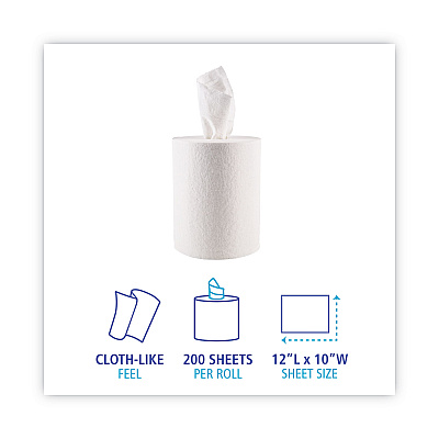 Boardwalk DRC Wipers, Centerpull, 10 x 12, White, 200/Carton (BWKV040CGW)