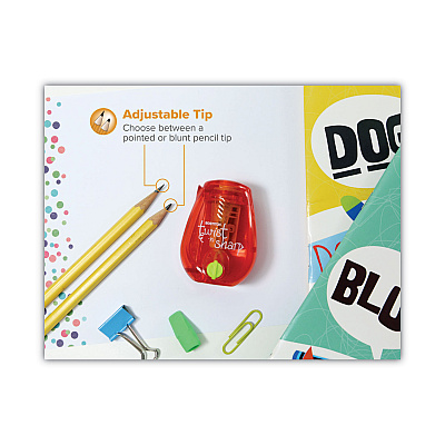 Bostitch Twist-n-Sharp Pencil Sharpener, One-Hole, 3.5 x 1.25 x 5.5, Randomly Assorted Colors, 6/Pack (BOSPS1ADJPK)
