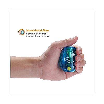Bostitch Twist-n-Sharp Pencil Sharpener, One-Hole, 3.5 x 1.25 x 5.5, Randomly Assorted Colors, 6/Pack (BOSPS1ADJPK)