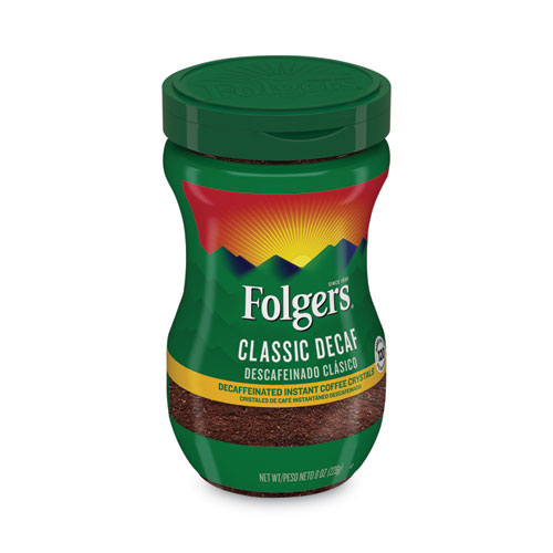Folgers Instant Coffee Crystals, Classic Decaf, 8 oz (20630)