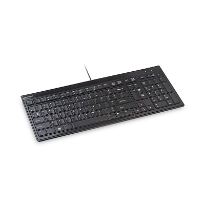 Kensington Slim Type Standard Keyboard, 104 Keys, Black (KMW72357)