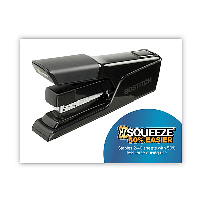 Bostitch EZ Squeeze 40 Stapler, 40-Sheet Capacity, Black (BOSB9040)