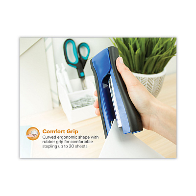 Bostitch Dynamo Stapler, 20-Sheet Capacity, Blue (BOSB696RBLUE)