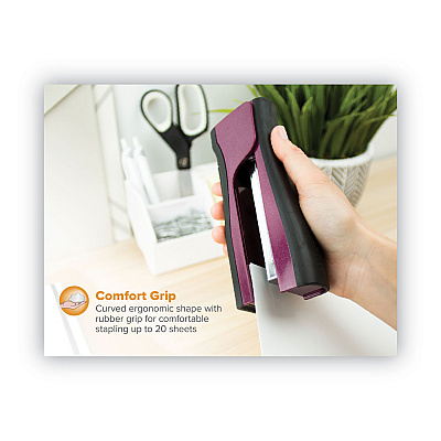 Bostitch Dynamo Stapler, 20-Sheet Capacity, Wine Metallic (BOSB696RMAG)